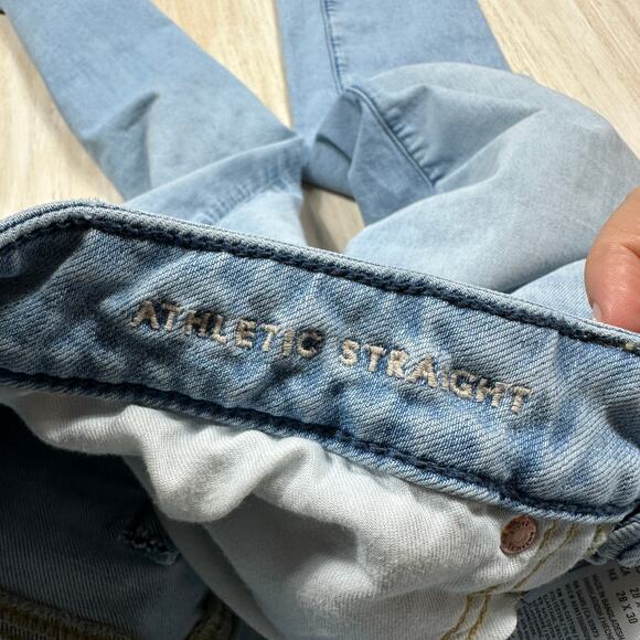 American Eagle Airflex+ Athletic Straight Casual Everyday Denim Jeans 28x30 - Picture 11 of 15